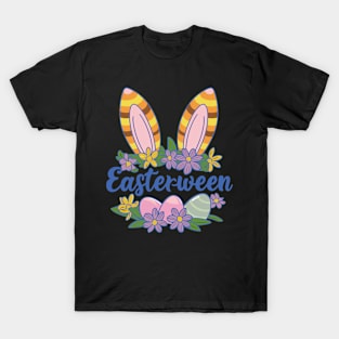 Easterween Bunny Ears and Eggs Festive Holiday Design T-Shirt